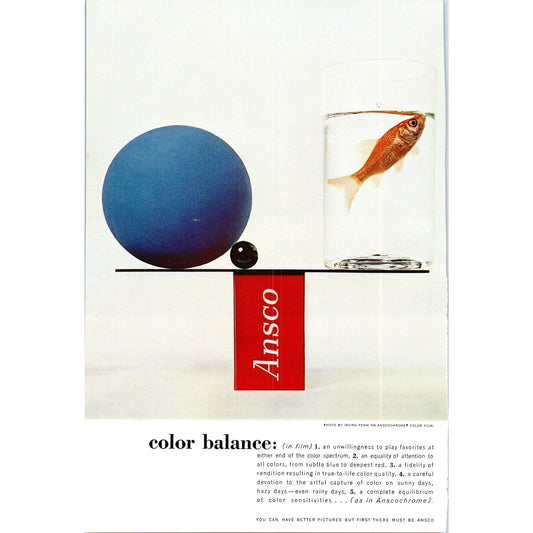Anesco Color Balance Anscochrome Camera Film - Vintage Magazine Ad D20