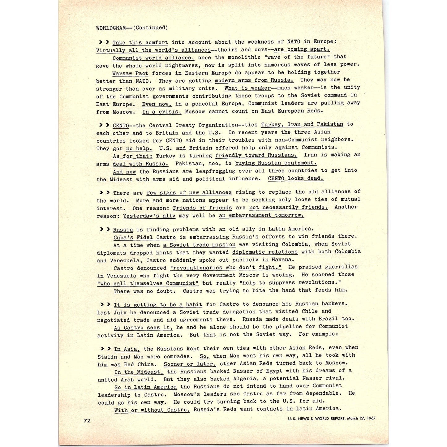Worldgram World Newspoints from the Capitals of the World 1967 Article AG1-15
