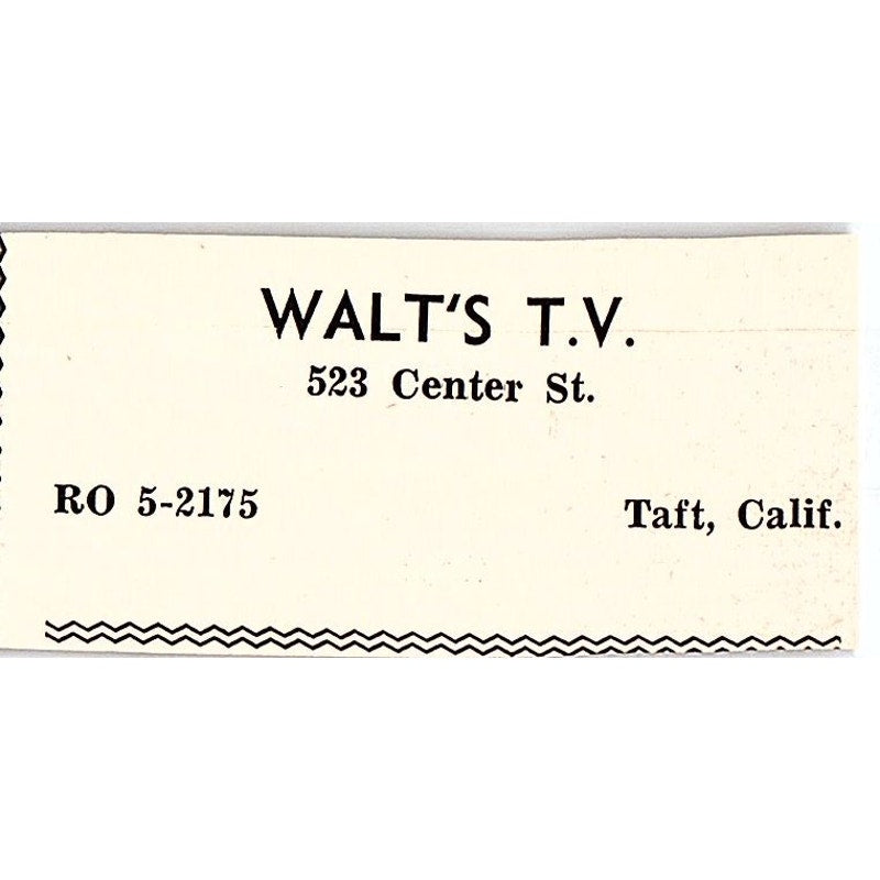 Walts T.V., A&W Root Beer Kern Street - Taft CA 1965 Ad AF8-S24