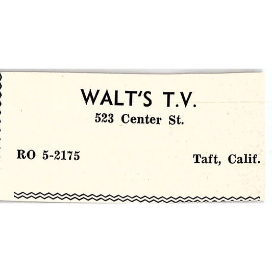 Walts T.V., A&W Root Beer Kern Street - Taft CA 1965 Ad AF8-S24