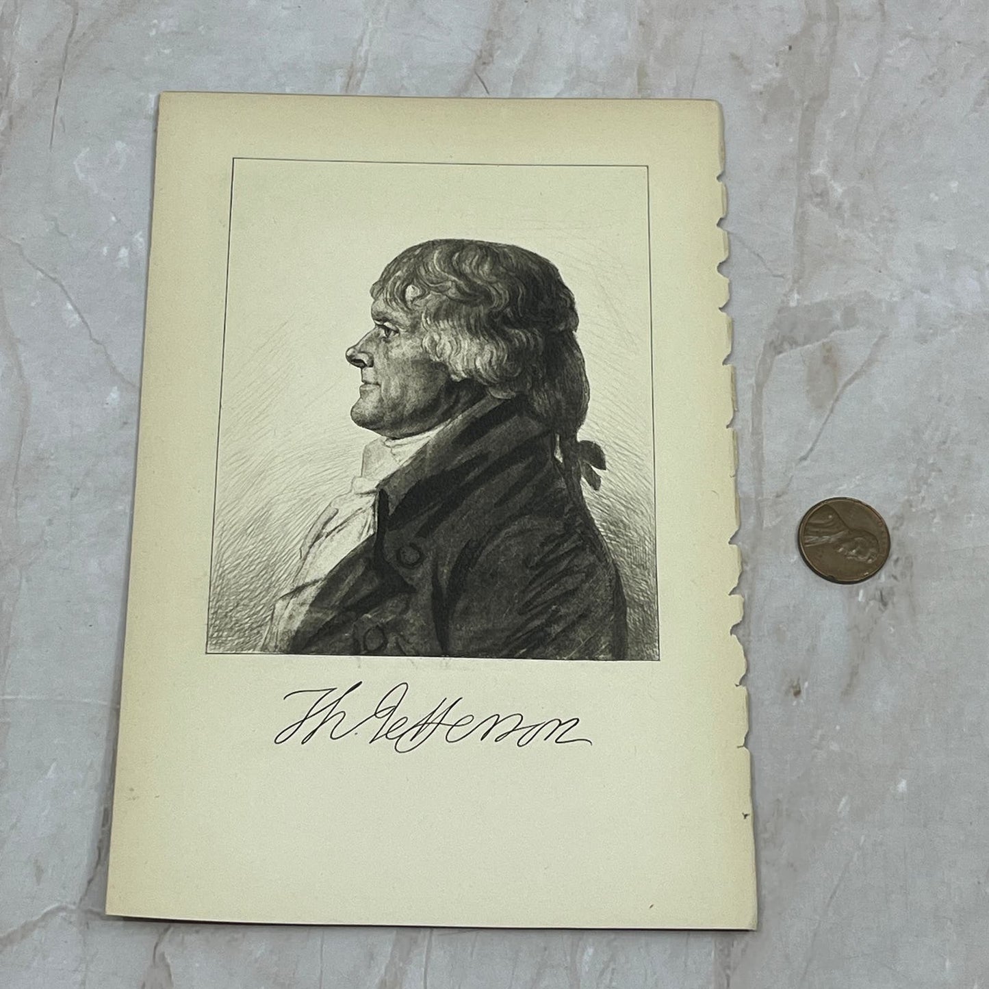 1898 Engraving Thomas Jefferson American Statesmen John T. Morse 5x7" AE4