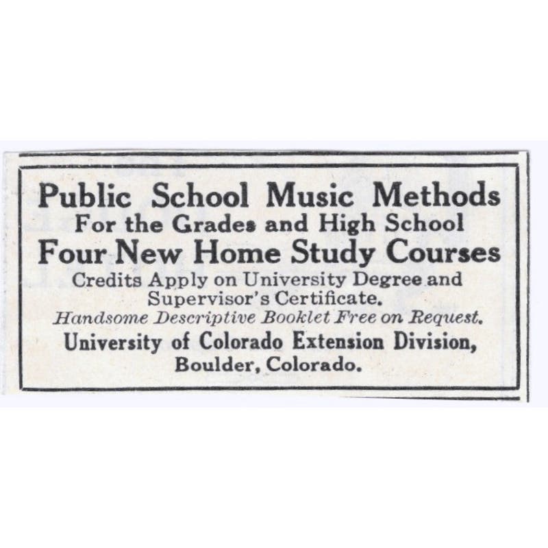 1931 Public School Music Home Study Course Denver CO Advertisement AE5-SA2