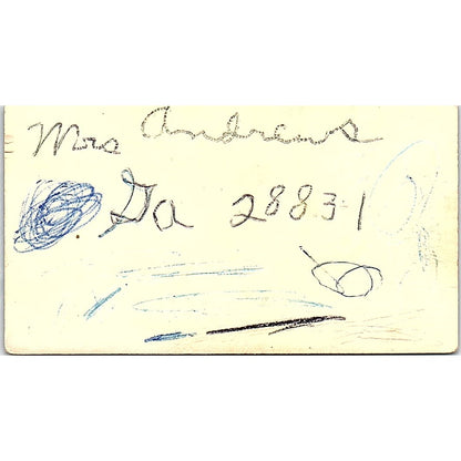Andrews Milk Test Lab Artesia CA Vintage Business Card SD9-B9
