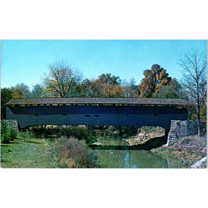 Bentzel's Mill Bridge Conewago Creek York PA Vintage Covered Bridge Postcard PD3