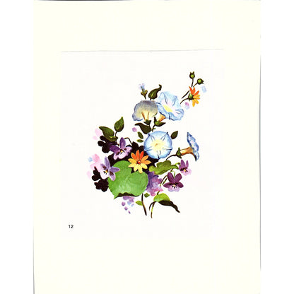 Vintage Floral Bouquet Vintage Art Print 5x6 V12