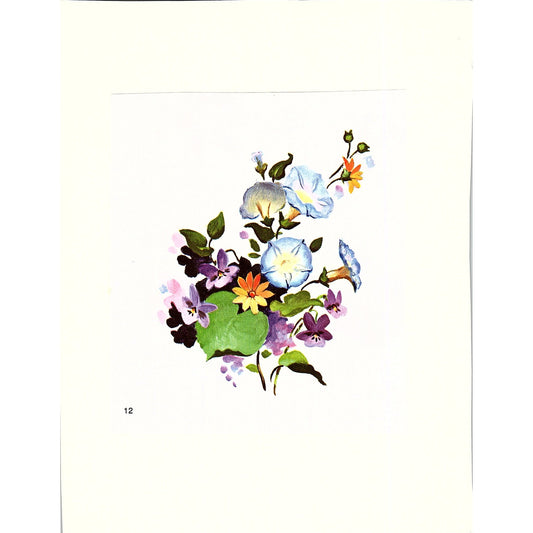 Vintage Floral Bouquet Vintage Art Print 5x6 V12