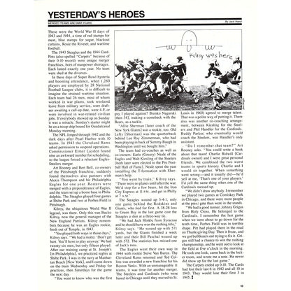 NFL Merged Teams and War Years Article WWII 8x11" 1981 Ad D26