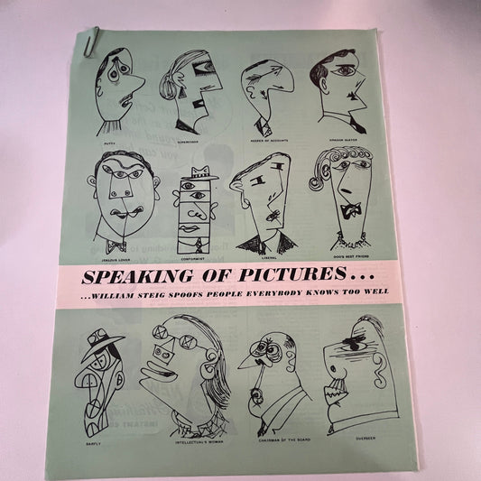 Cartoonist William Steig Spoofs 2 Pages 1940s WWII Era Article V29-5