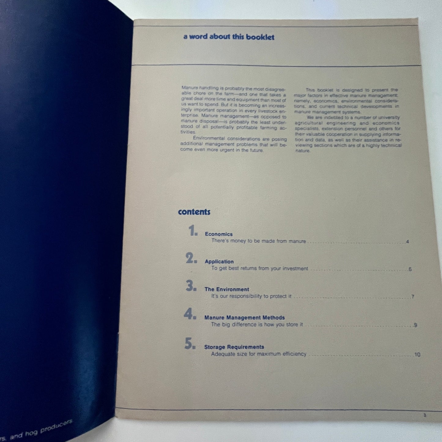 Vintage A.O. Smith Harvestore Products Manure Facts Booklet Slurrystore M39