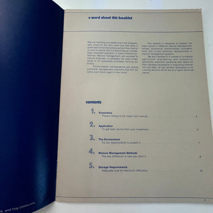 Vintage A.O. Smith Harvestore Products Manure Facts Booklet Slurrystore M39