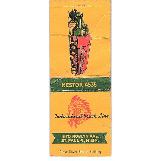 Indianhead Truck Line St. Paul MN Vintage Matchbook Cover SC7-Y2