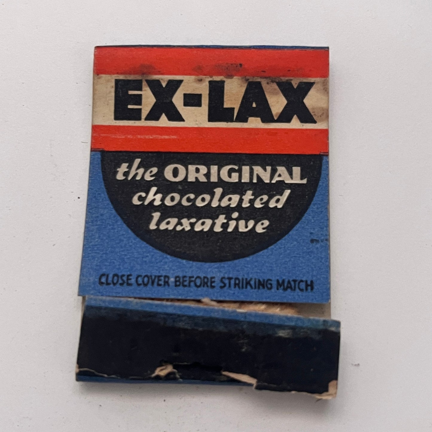 Ex-Lax Chocolate Laxative Sandy McTavish Vintage Matchbook Cover TB8-MB-2