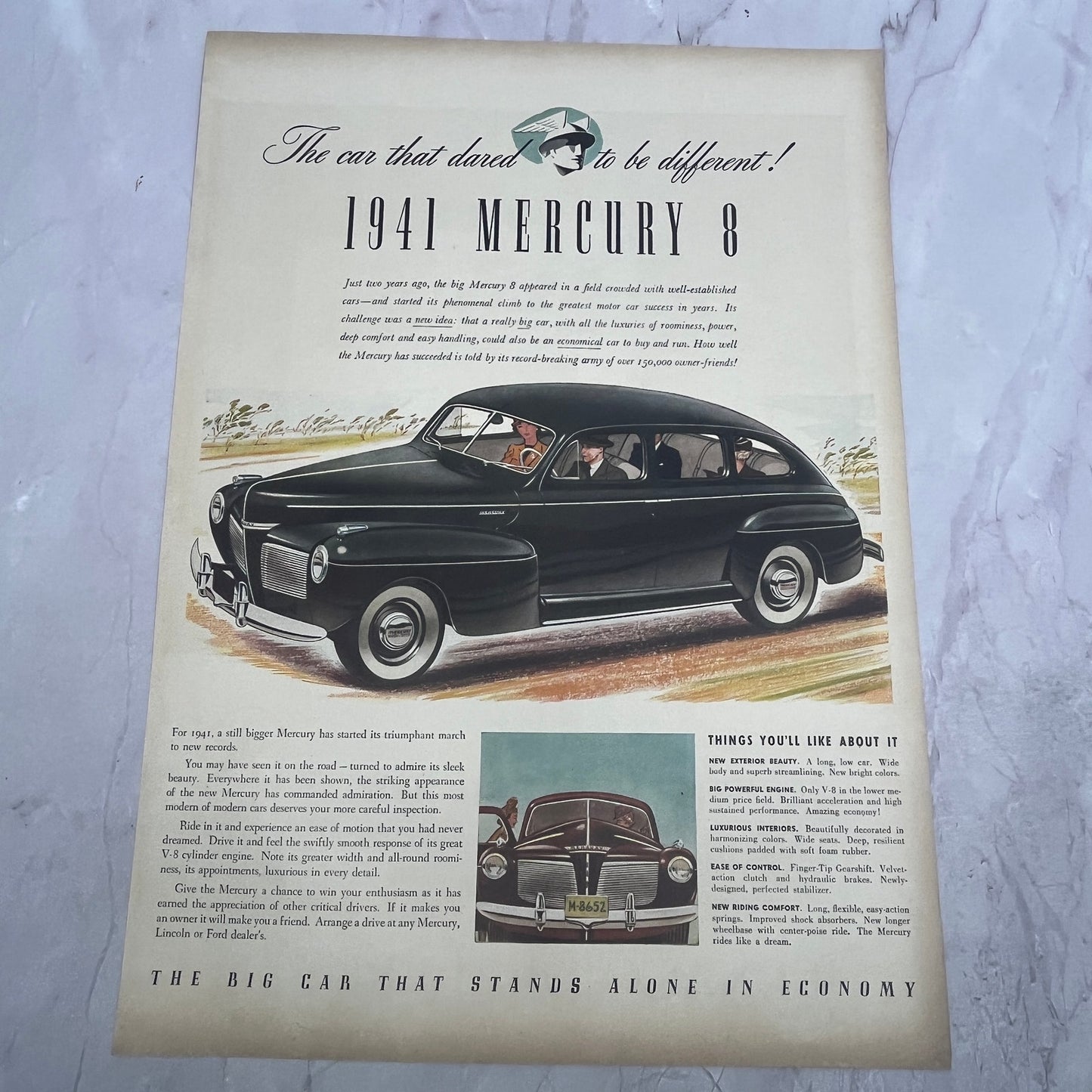 1941 Mercury 8 Automobile 1940 Ad V14-8