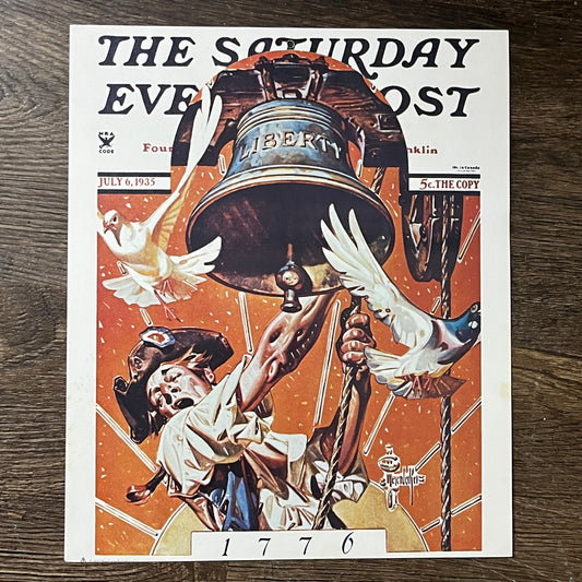 July 6, 1935 Saturday Evening Post Cover REPRO 1776 Tribute 9x11 V7