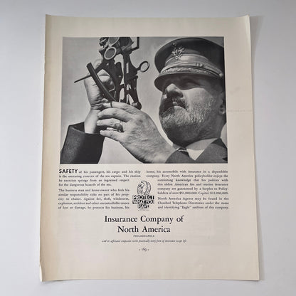 Sea Captain - Insurance Company of North America Philadelphia 1935 Ad V1-4