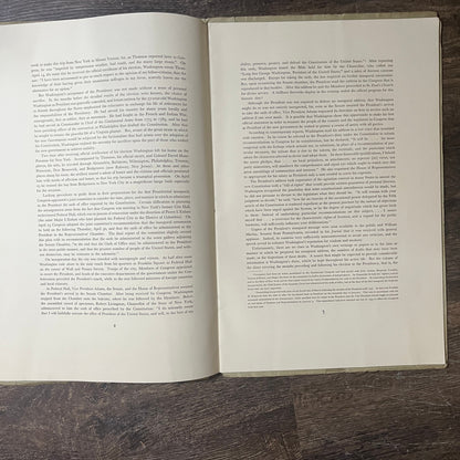 1952 Reproduction of Washington's Inaugural Address of 1789 10x16 V8