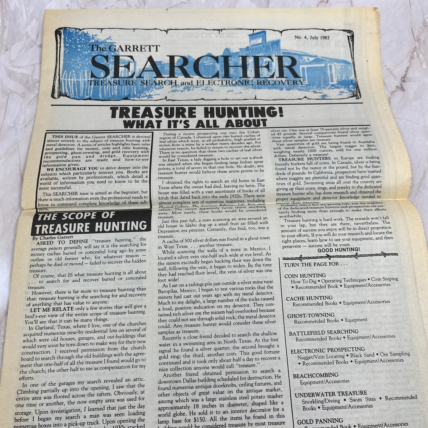 1983 Jul The Garrett Searcher Newsletter Treasure Search Electronic Recovery M11