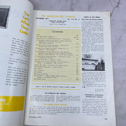 1974 Nov - American Bee Journal - Bees Beekeeping Honey M32