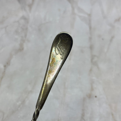 Vintage Long Silver Plate W.R. 1899 Twisted Handle Iced Tea Spoon 8" SB3