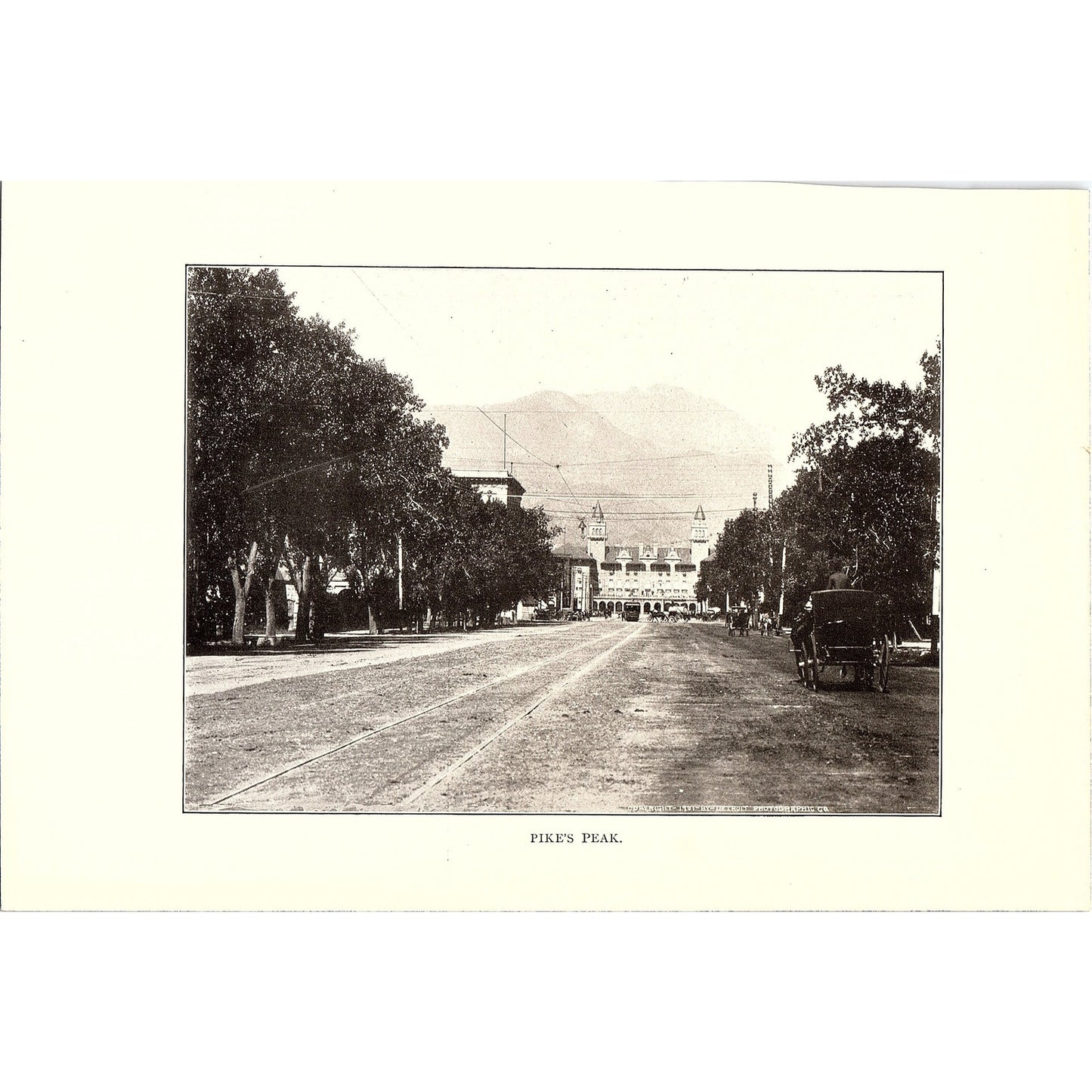 1901 Photograph of Pike's Peak Vintage Art Print 6x9" V17