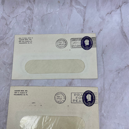 1950s Lot of McGuire Bros Inc Philadelphia PA Postal Cover Envelopes L4-4-4