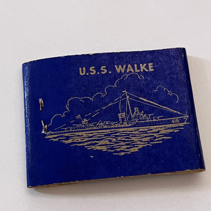 USS Walke 416 Vintage Matchbook Cover TB8-MB3-8