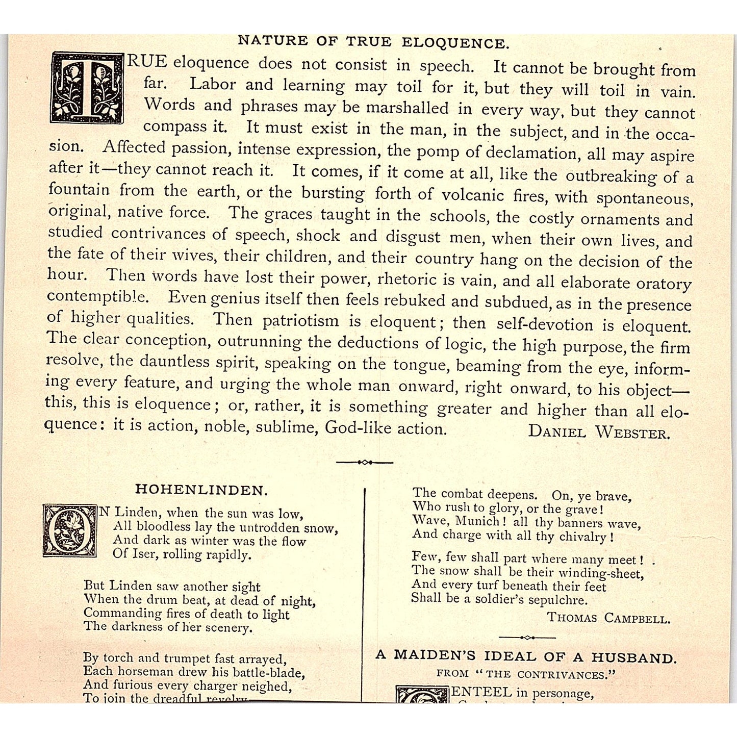 The Sea - Bryan W. Proctor Barry Cornwall 1884 Poem AG3-1