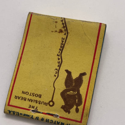 The Russian Bear Boston, Russian Bear Tea House Thompson CT Matchbook TB8-MB-7