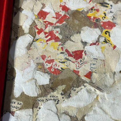 Original Framed Mixed Media Abstract Art Collage 7x9 "Expend"