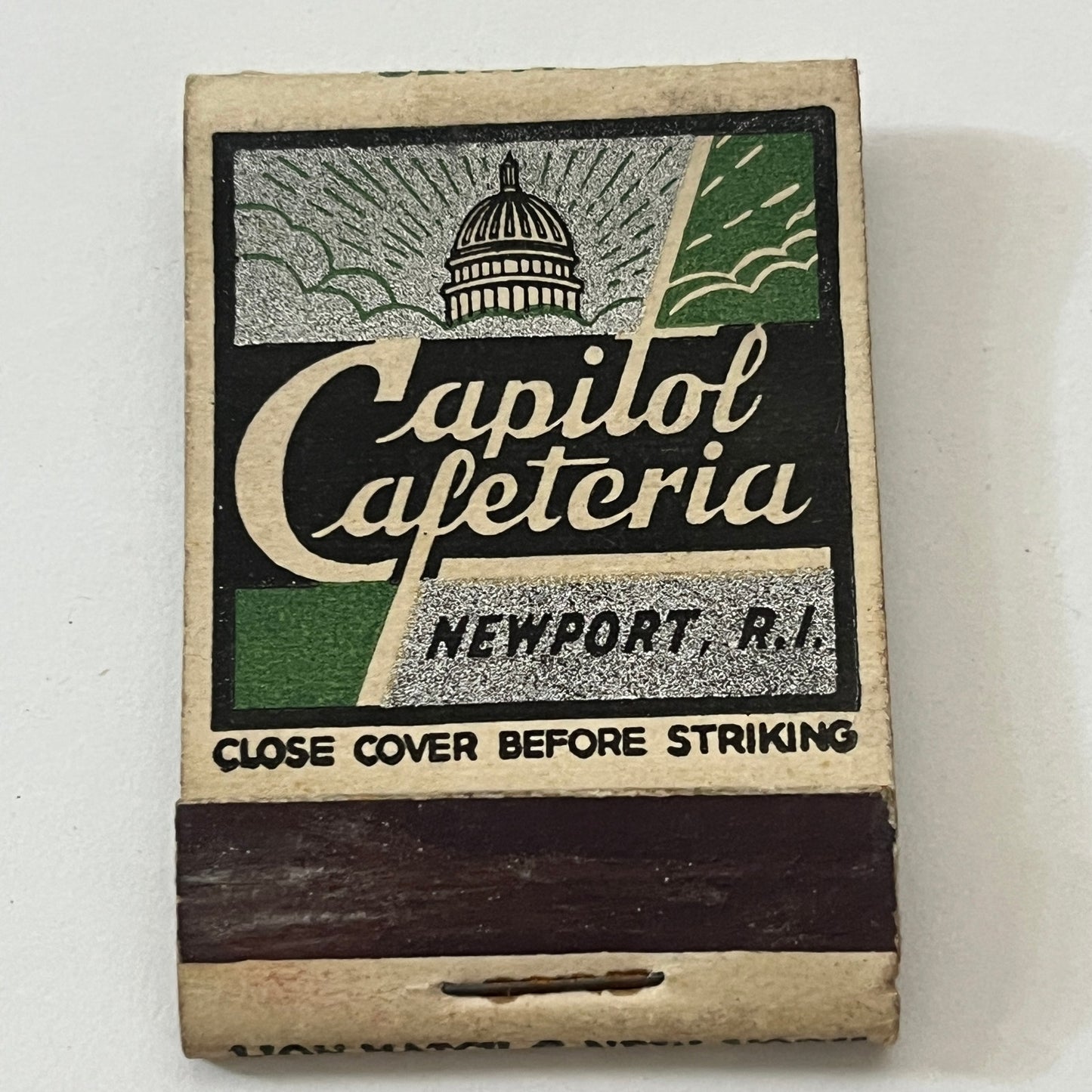 Capitol Cafeteria Newport RI Vintage Matchbook Cover TB6-MB1-4