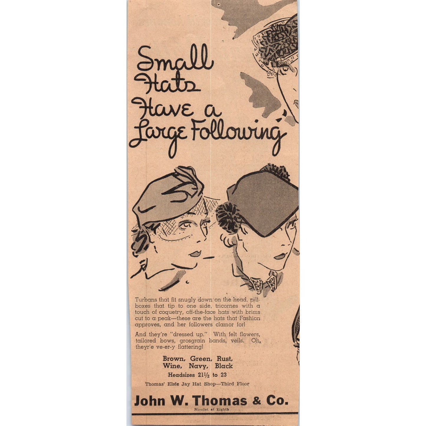 Johnnie Walker Red Label 4x8" 1935 Minneapolis Journal Advertisement D10