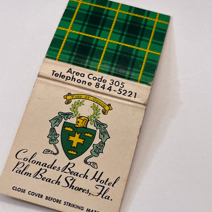 Colonades Beach Hotel Palm Beach Shores FL Vintage Matchbook Cover TB6-MB1-11