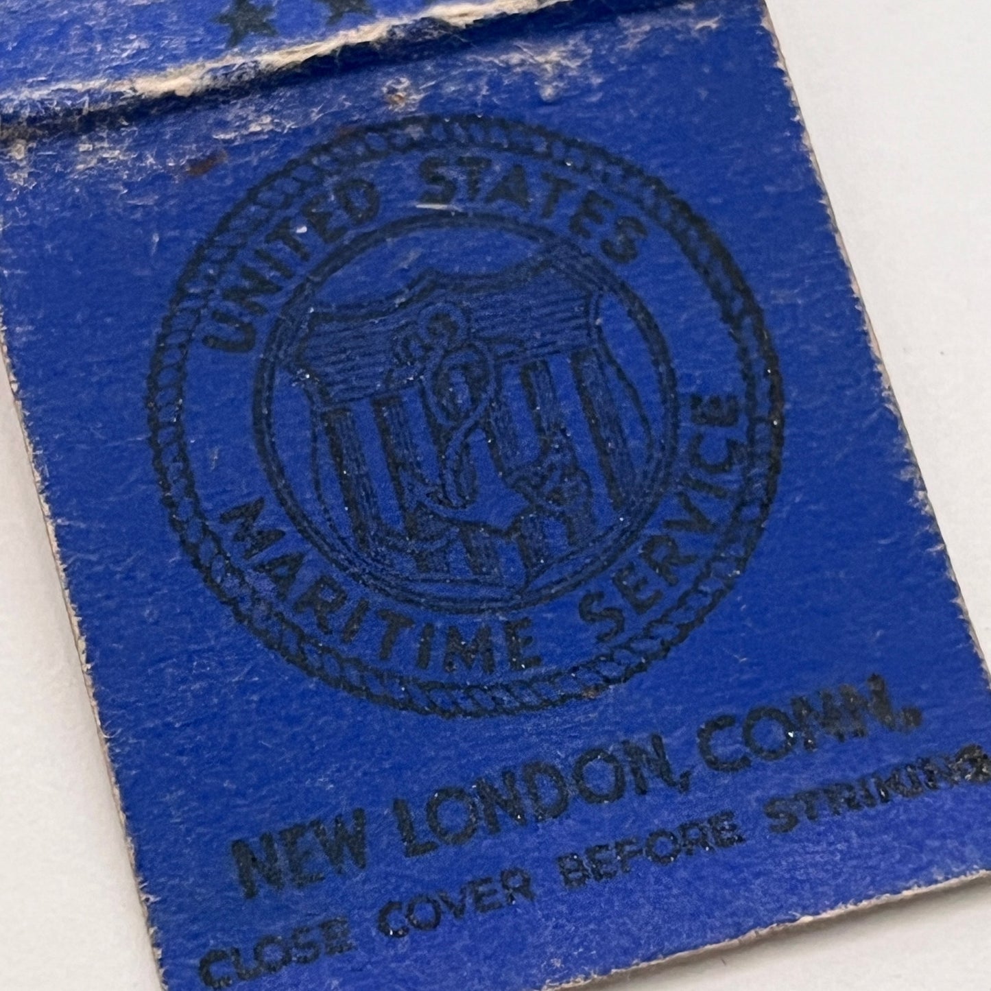 US Maritime Service Officers School Ft Trumbull New London Matchbook MM3-3