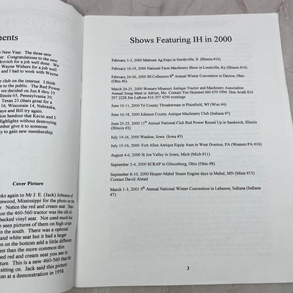 International Harvester Collectors IH Harvester Highlights Magazine Jan 2000 M30