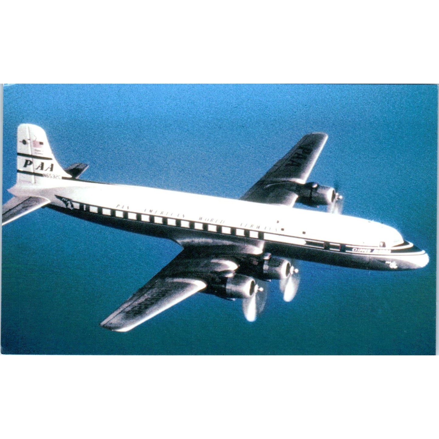 Pan American Airways DC-4 Vintage Postcard PC1