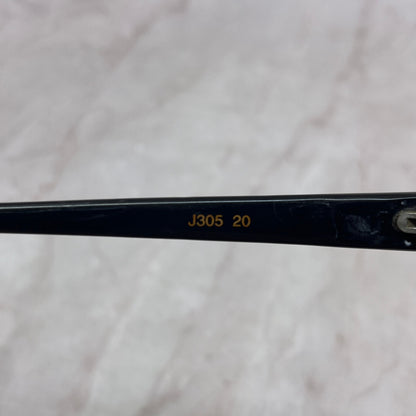 Vintage Revue France Black Oval Cat Eye Rhinestone Eyeglasses Frames TH9-G1-8