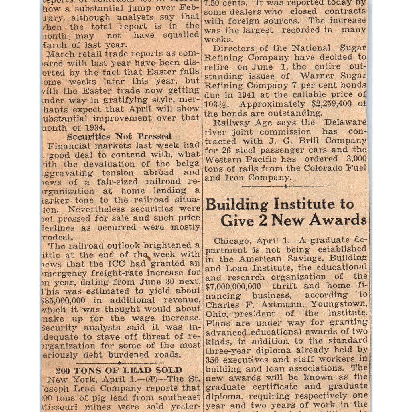 1935-36 Corn Yield Projections 1935 Minneapolis Journal Article AE7-N3