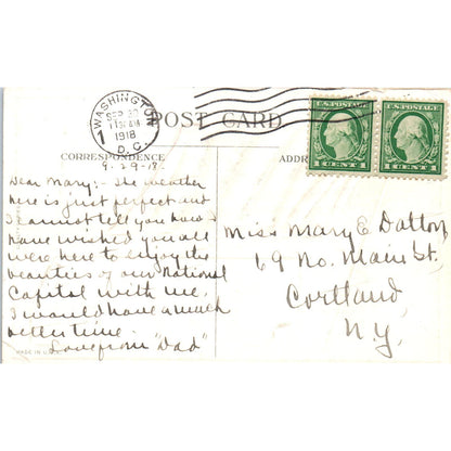 1918 4th of July WWI Washington D.C. Vintage Postcard PD1