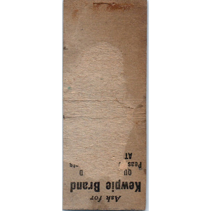 Kewpie Peas Mammoth Spring Canning Co Sussex WI Vintage Matchbook Cover SF4-Y3