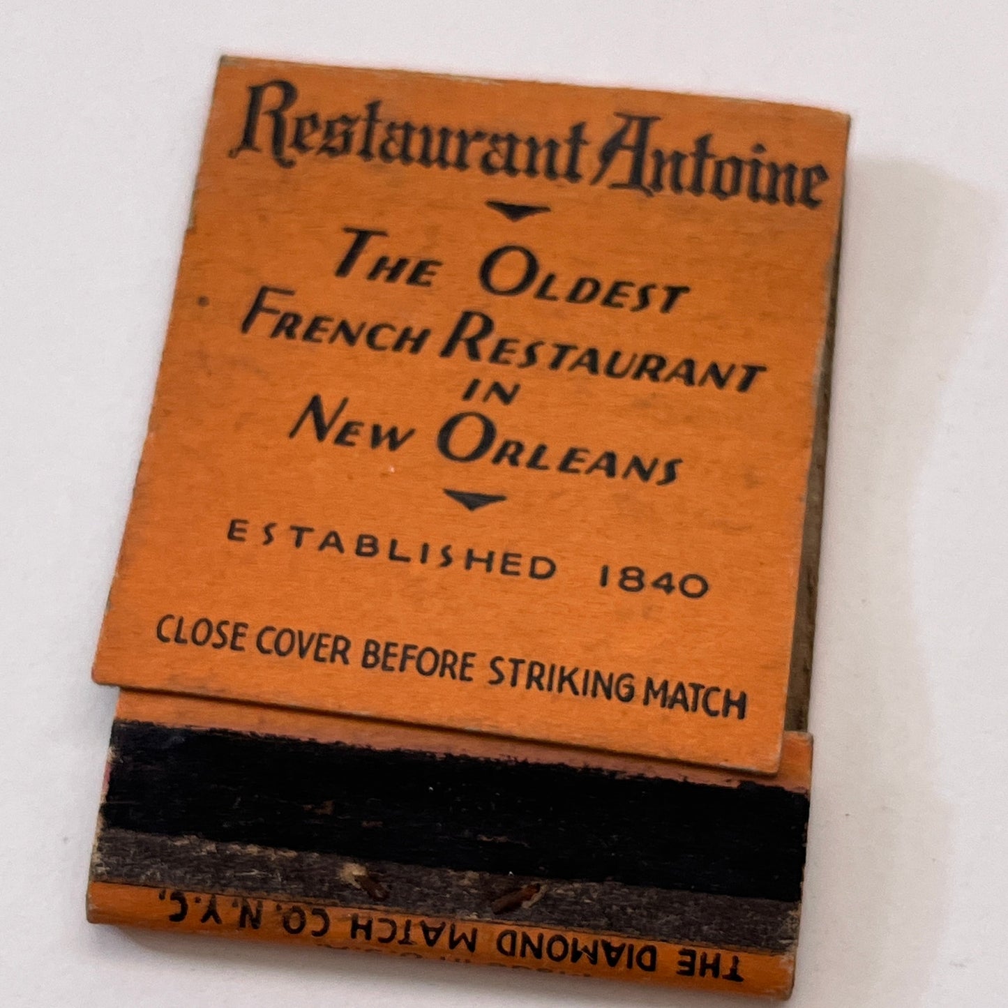 Restaurant Antoine New Orleans Roy L Alciatore Vintage Matchbook Cover TB8-MB3-4