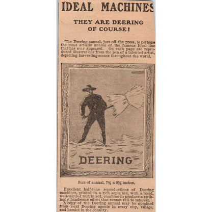 Deering Ideal Machines Farming Agricultural 1905 Magazine Ad AF1-NH4