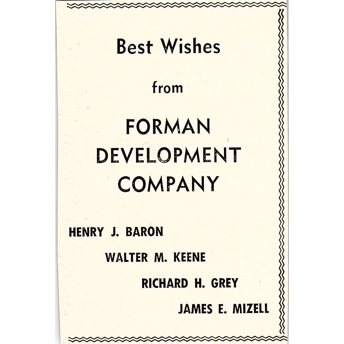 Forman Development Co Henry J Baron Walter M Keene - Taft CA 1965 Ad AF8-M5