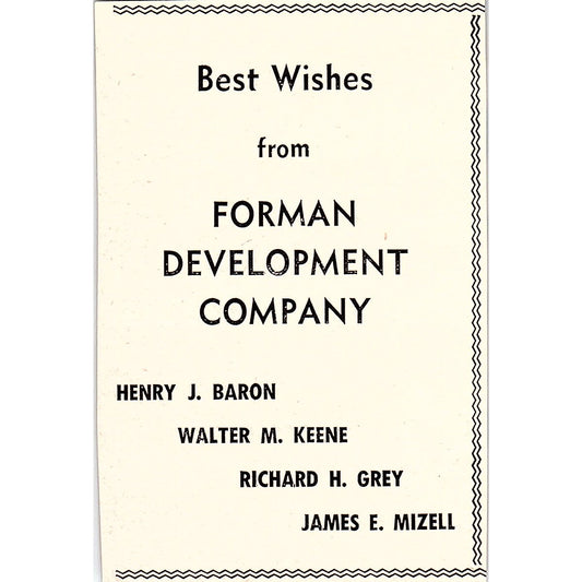 Forman Development Co Henry J Baron Walter M Keene - Taft CA 1965 Ad AF8-M5