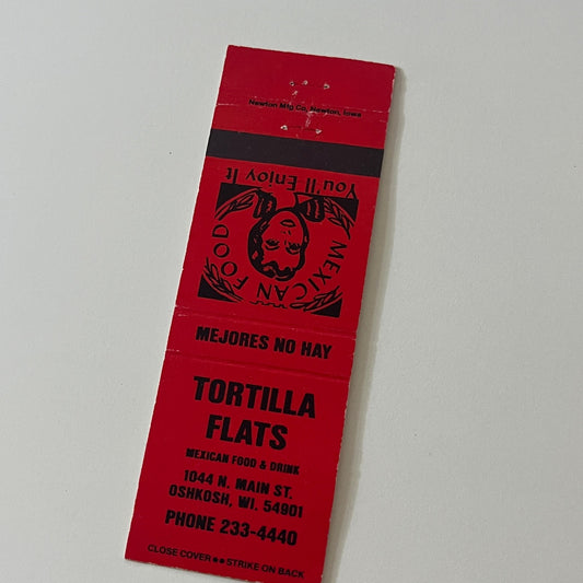 Tortilla Flats Oshkosh WI Vintage Matchbook Cover MB59-4