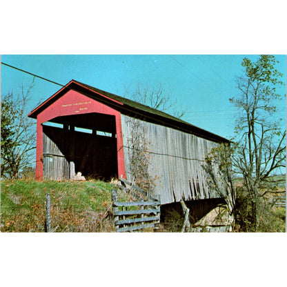 Benson Bridge Parke County Indiana #38 Covered Bridge Postcard PB10