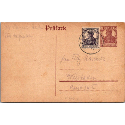 Wiesbaden Tilly Kascher WWI Era c1918 German Reich Postcard TE2-GRQ