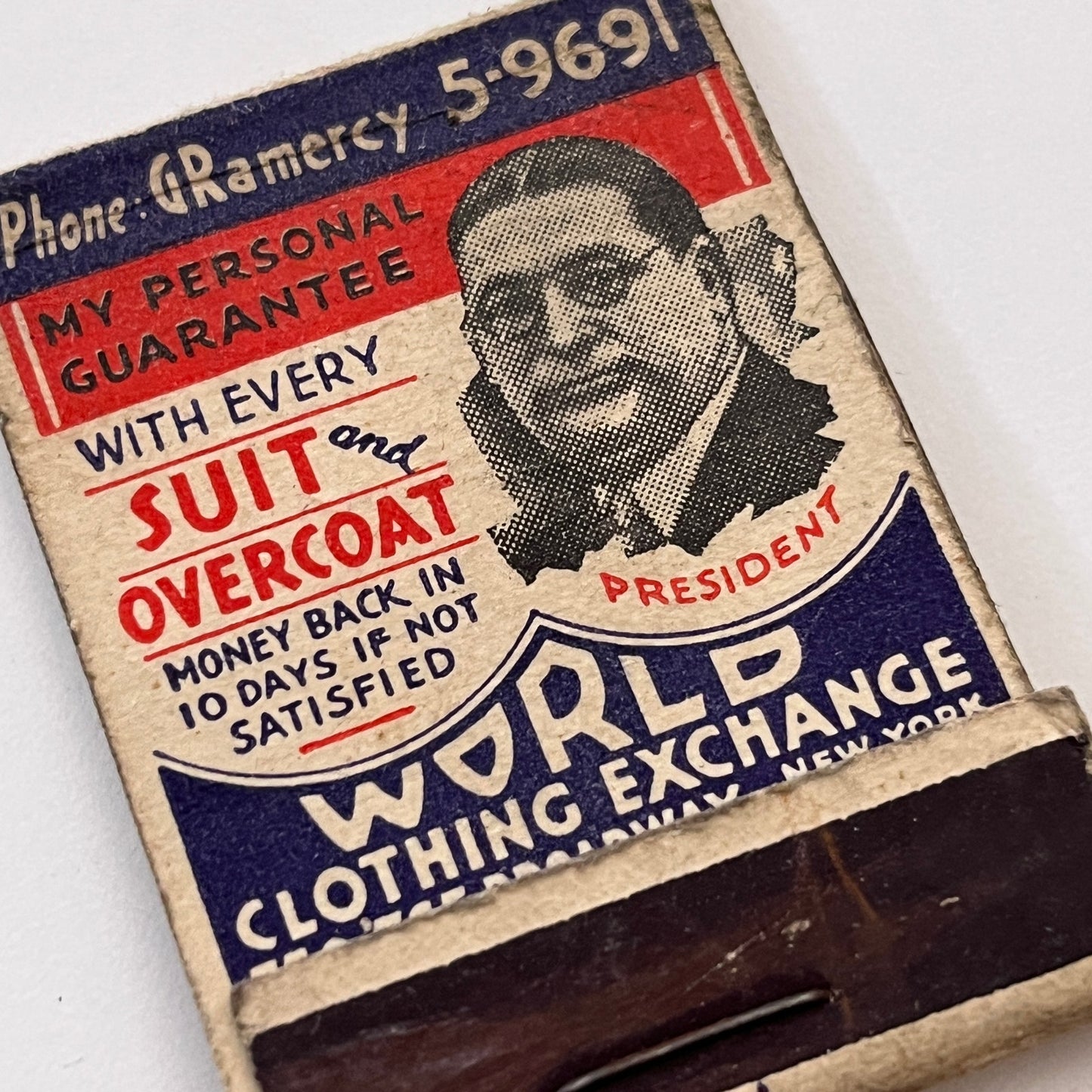 World Clothing Exchange Broadway New York City Vintage Matchbook Cover TB8-MB3-1