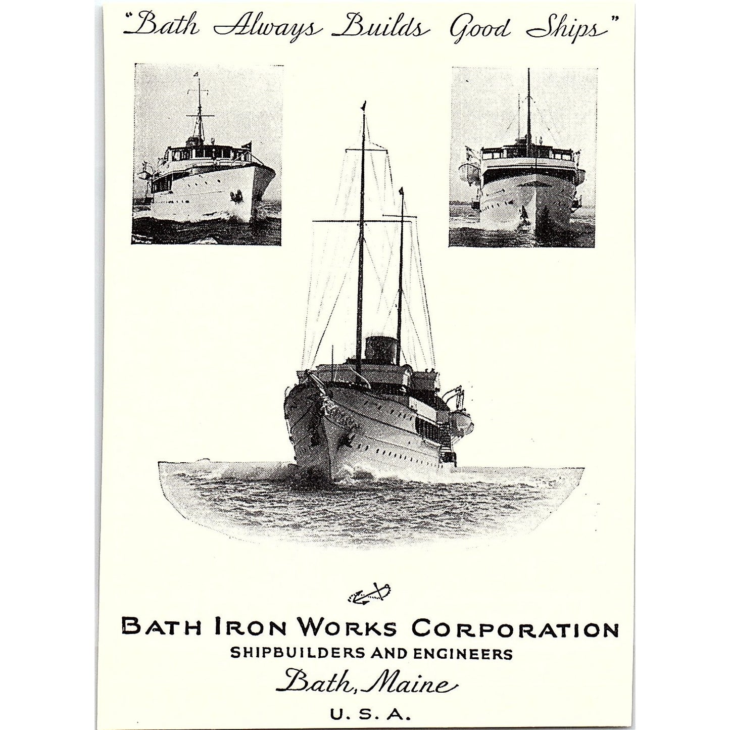 Bath Iron Works Corporation Shipbuilders Bath Maine 1932 Ad AG2-H3