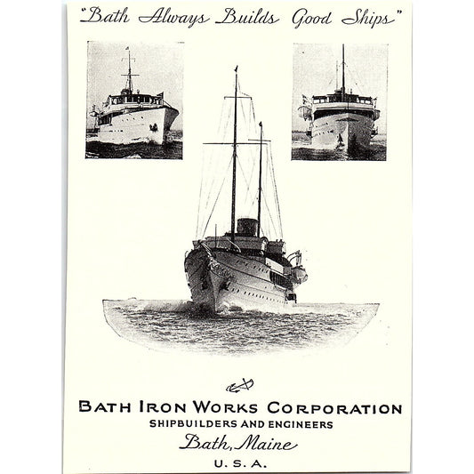 Bath Iron Works Corporation Shipbuilders Bath Maine 1932 Ad AG2-H3