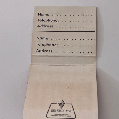 Flying Machine Boston Gov't Center, La Guardia NY Vtg Matchbook Cover TB8-MB-11